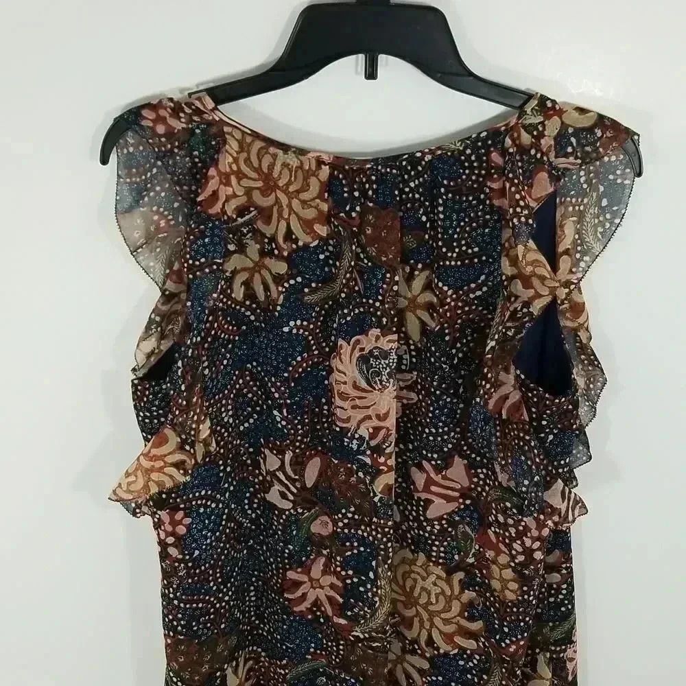 {Madewell} Sea Floral Lily Ruffle Dress Size Small - Picture 8 of 15